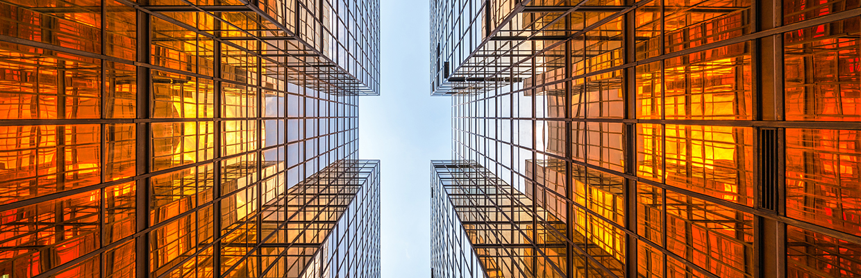 Low angle view of skyscrapers