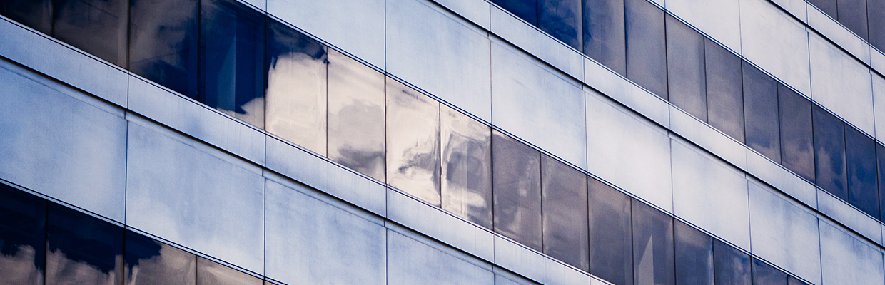 Reflections on an office building