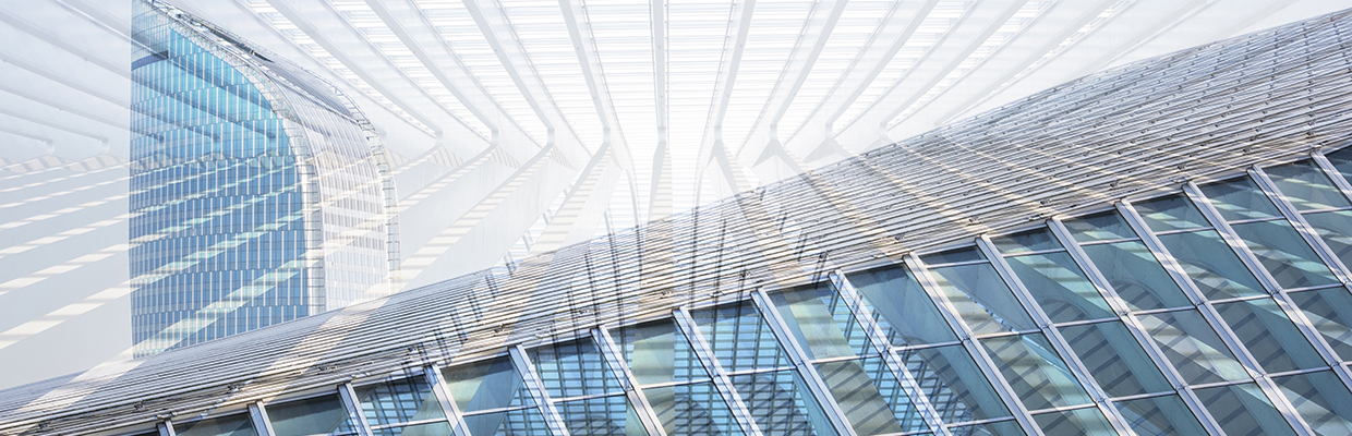 Modern glass roof top