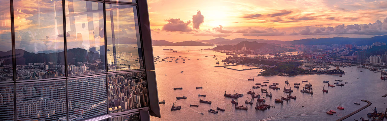 Sunset skyline, Hong Kong