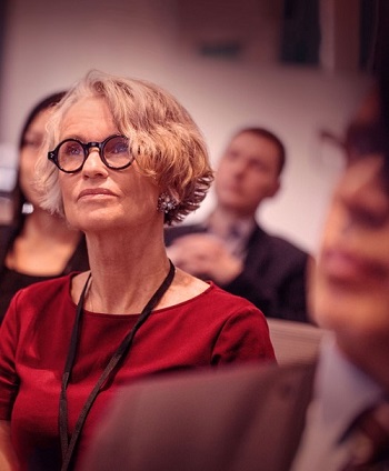 Woman at the conference