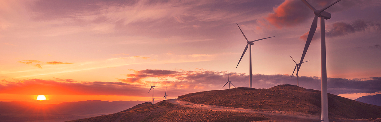 Windmill sunset