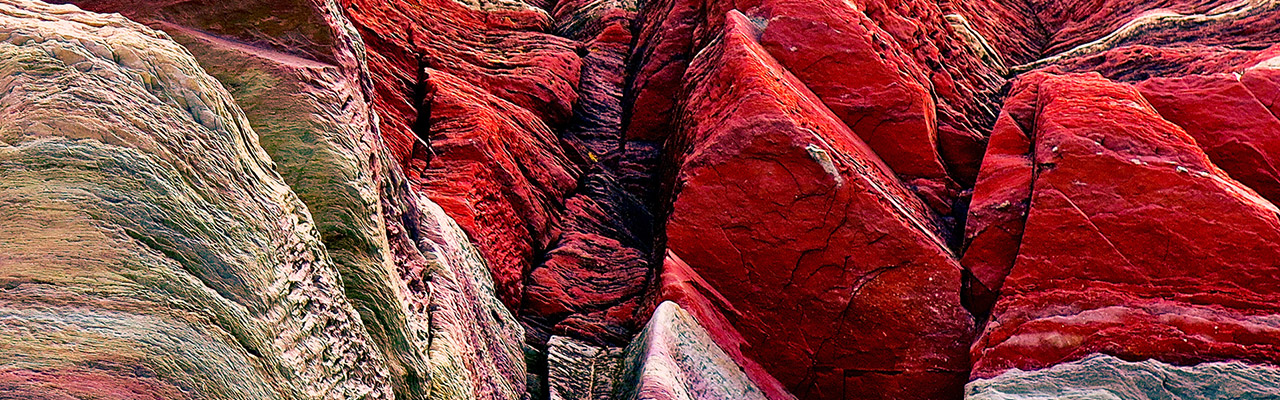 Red rocky mountains