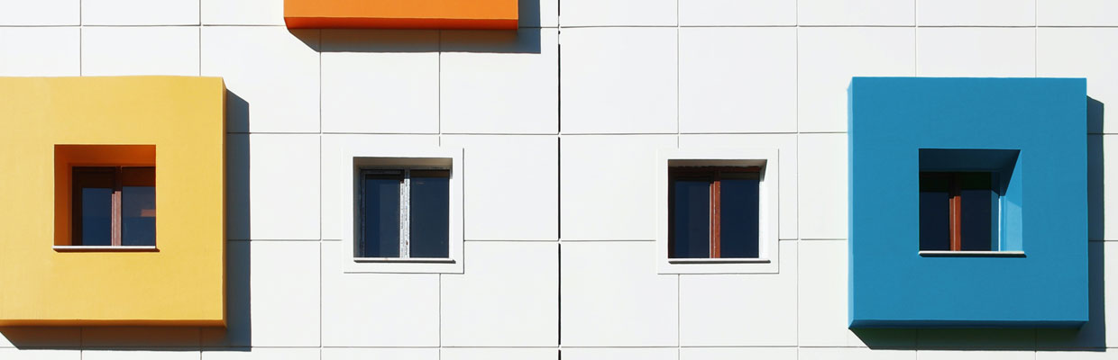 Multi-colored window frames