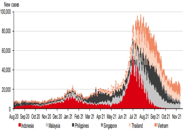 Covid Cases Graph Aug 2020 - Nov 2021