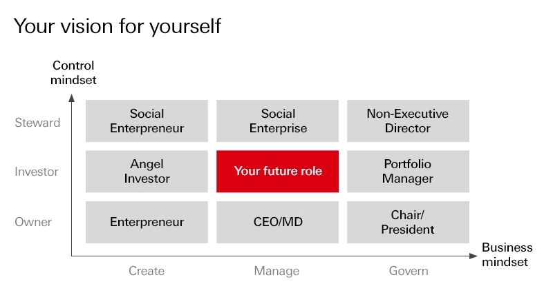 Your vision for yourself between control mindset and business mindset