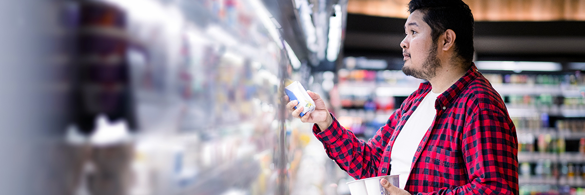 Man at supermarket